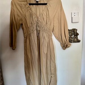 Universal Thread Tan Tie-Front Maxi Dress Target